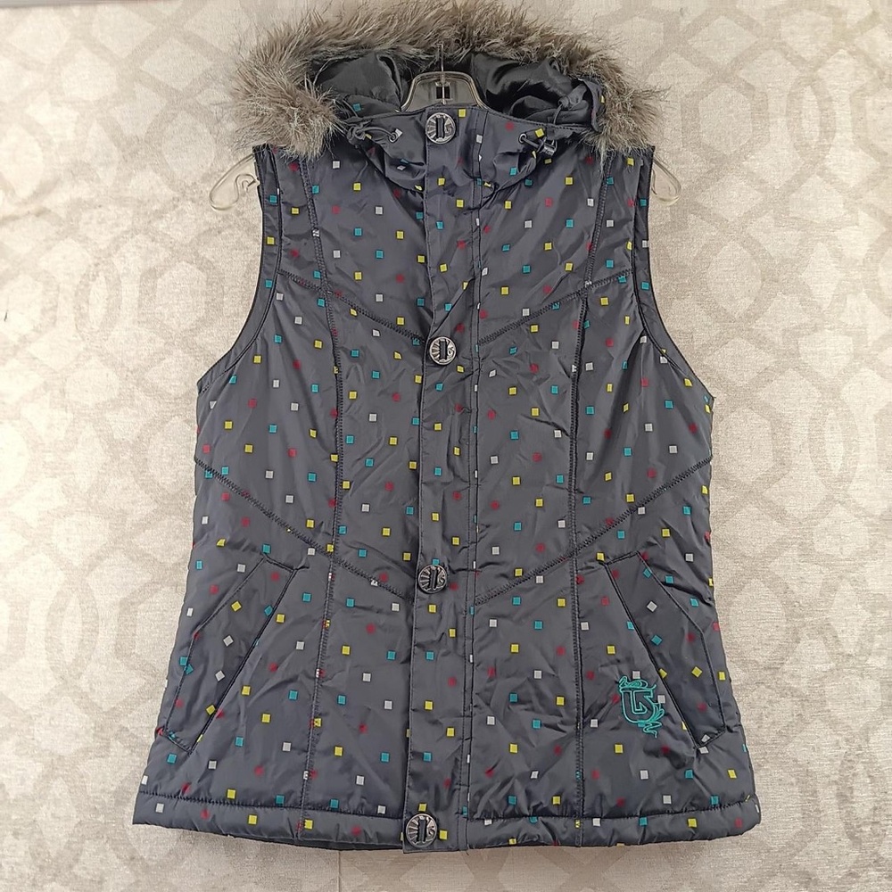 Burton Black Jacket with Multicolor Graphic Patch
